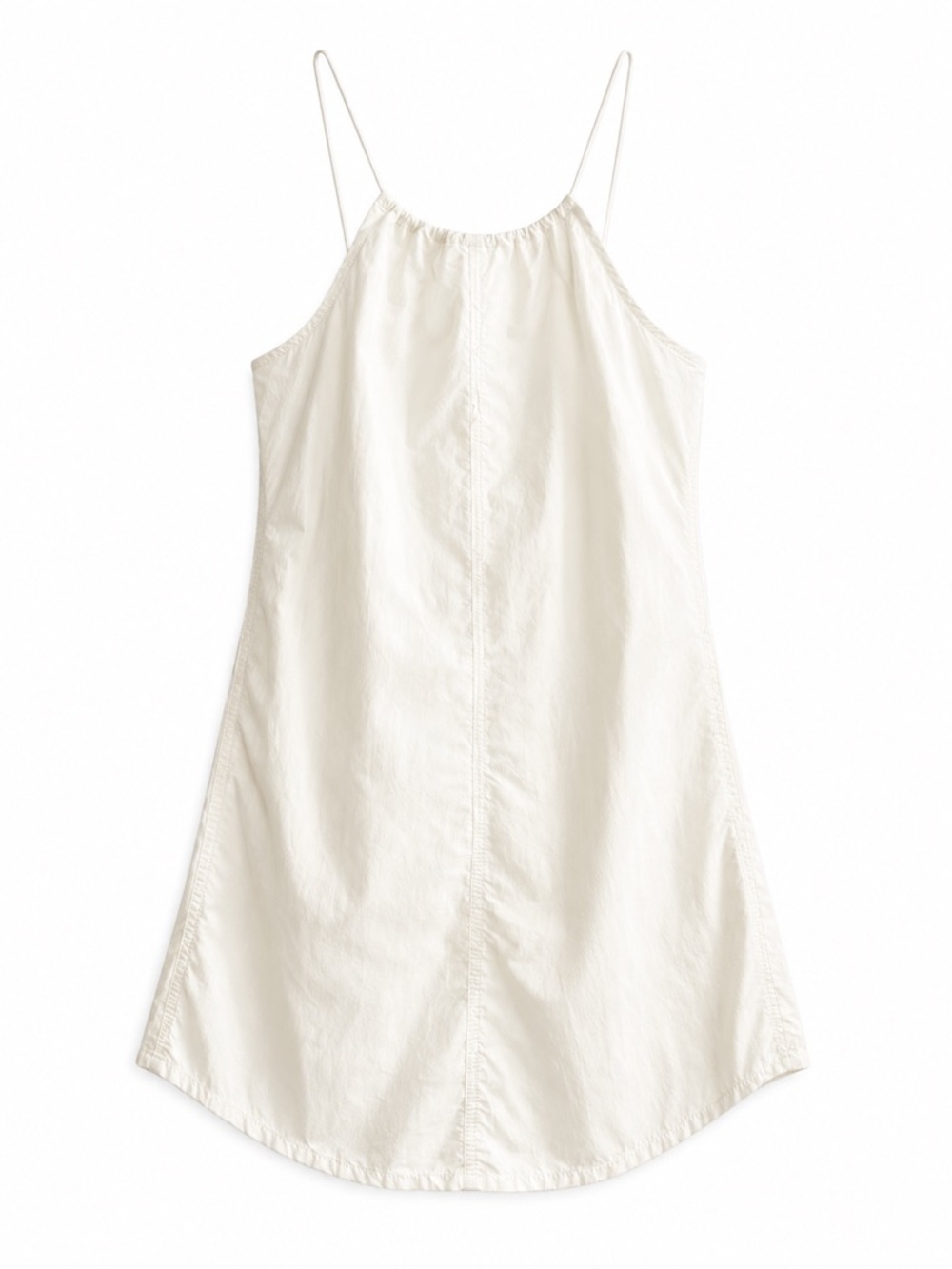 Zara Off-White Open Back Halter Mini Dress | Structured Fabric